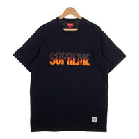 SUPREME シュプリーム 19AW Flame S/S Top フレイム ショートスリーブトップ Tシャツ ブラック Size XL 福生店