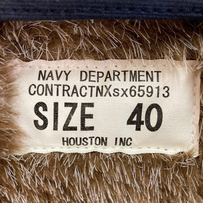 HOUSTON ヒューストン BLUE PORT 日本製 ステンシル N-1 デッキジャケット ネイビー size40 瑞穂店