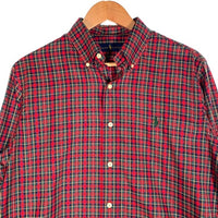 RALPH LAUREN ラルフローレン ボタンダウンチェックシャツ レッド 710572501001 Size M 福生店