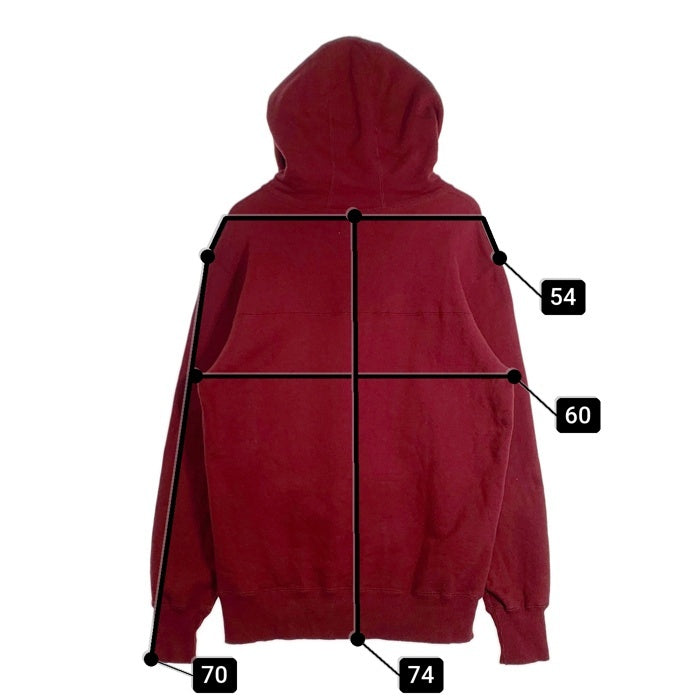AIME LEON DORE エメレオンドレ ロゴプリント プルオーバーパーカー フーディー バーガンディー Size L 福生店