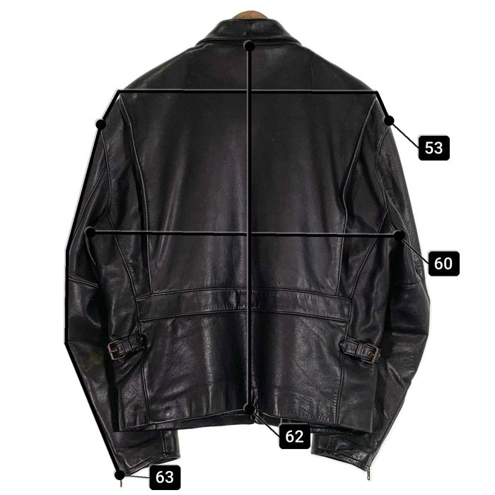 90's Harley-Davidson ハーレー ダビッドソン シングル ライダースジャケット レザージャケット ブラック Size 42 福生店