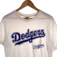 90's Los Angeles Dodgers ロサンゼルス・ドジャース 半袖 プリント Tシャツ ホワイト ブルー Size M 福生店
