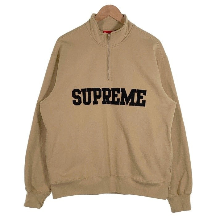 SUPREME シュプリーム 24FW Collegiate Half Zip Pullover カレッジ ハーフジップ プルオーバースウェット ベージュ Size M 福生店