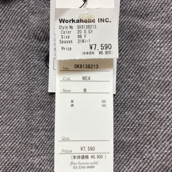 SUN VALLEY サンバレー コットンリネンダンガリー起毛ワンピース グレージュ sizeM 瑞穂店