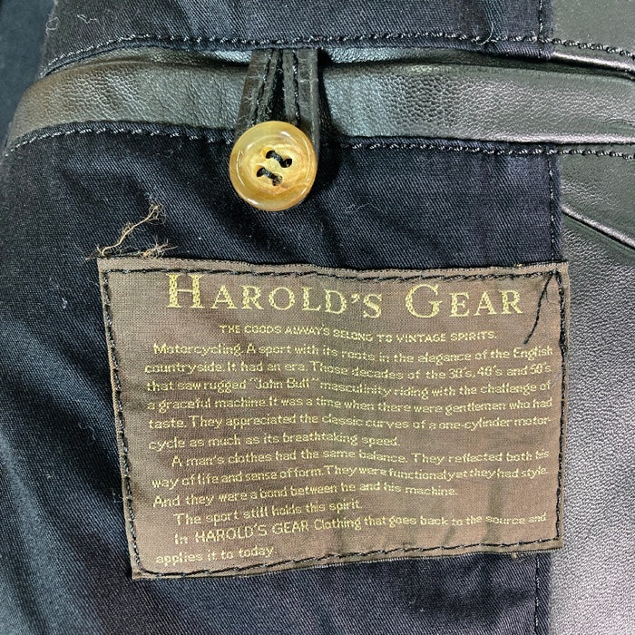 HAROLD'S GEAR ハロルズギア ホースレザー シングルライダース 馬革 ブラック sizeS 瑞穂店