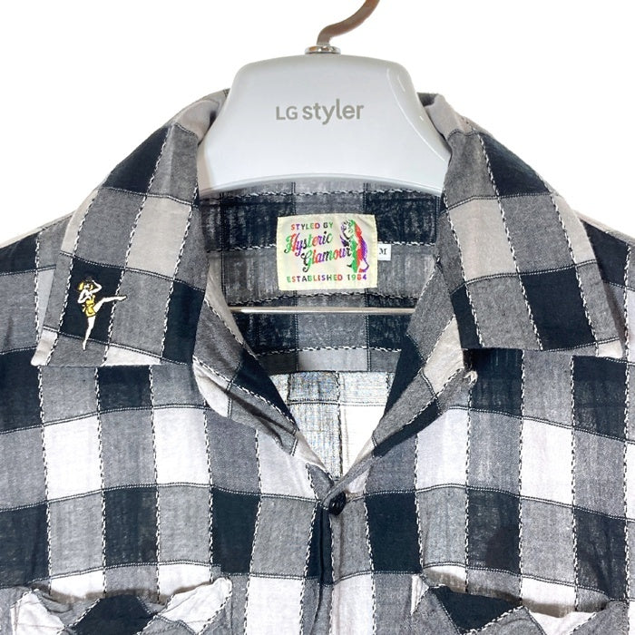 HYSTERIC GLAMOUR ヒステリックグラマー 0251AH08  チェックシャツ グレー sizeM 瑞穂店