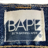 A BATHING APE アベイシングエイプ バックスター ペイント デニムパンツ ライトインディゴ sizeXL 瑞穂店