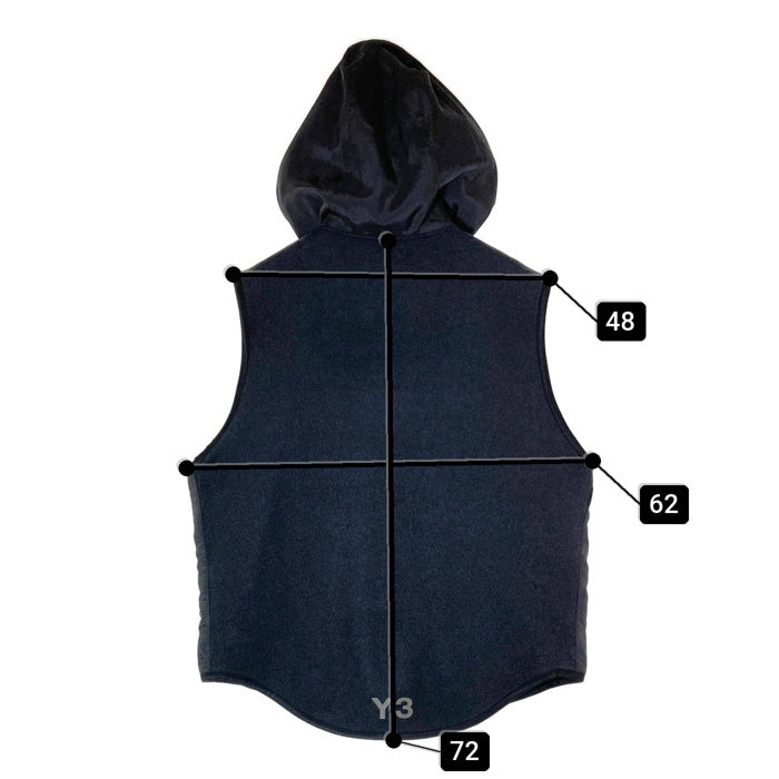 Y-3 ワイスリー GK4374 M CH1 FLEECE VEST ギミック フリースベスト グレー sizeM 瑞穂店