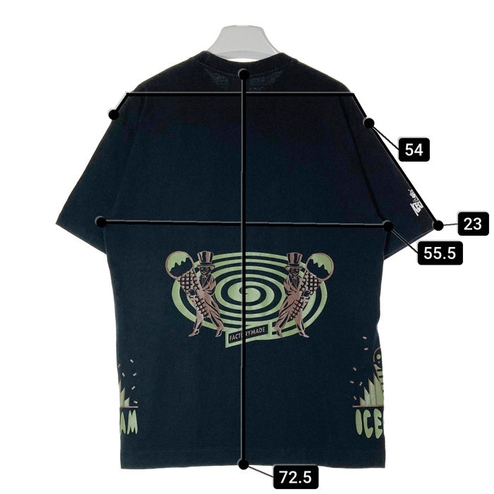 ICE CREAM アイスクリーム UFO FACTORY MADE Tシャツ ブラック sizeL 瑞穂店