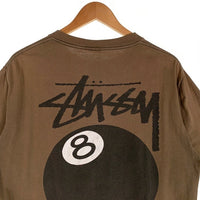 90's STUSSY ステューシー 8ball 8ボール 半袖 Tシャツ ブラウン USA製 Size L 福生店