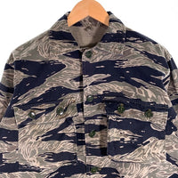 U.S.ARMY 米軍 レプリカ シルバータイガーストライプ カモフラージュ ミリタリーシャツ Size US-L 福生店