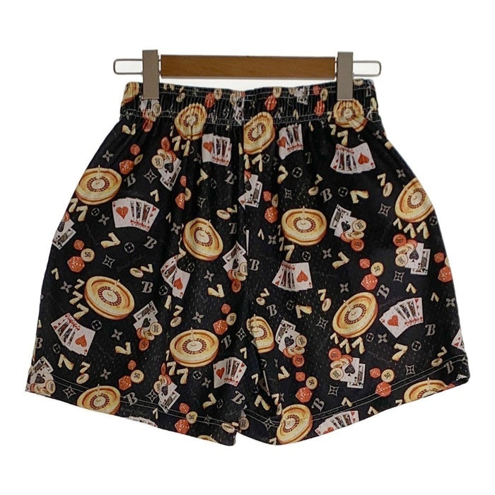 BRAVEST STUDIOS Gambing Shorts トランプ メッシュ ショーツ ハーフ パンツ ブラック Size L 福生店
