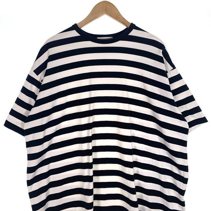 Graphpaper グラフペーパー クルーネック ボーダーTシャツ ブラック ホワイト GU223-70010B Size 2 福生店