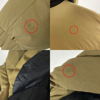 FIRST DOWN ファーストダウン 193-3526 バイカラー ダウンジャケット カーキ sizeS 瑞穂店