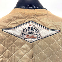 CERRUTI 1881 セルッティ ジップアップ レザージャケット ブラック Size 48 瑞穂店