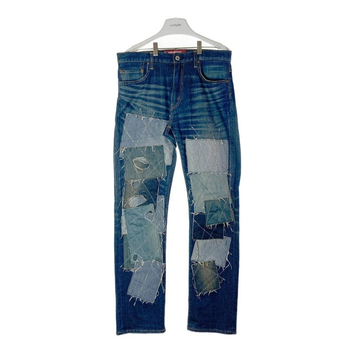 JUNYA WATANABE COMME des GARCONS MAN ジュンヤワタナベ コムデギャルソンマン Levi's リーバイス WA-P203 AD2017 513 パッチワーク レザーポケット デニムパンツ インディゴ sizeM 瑞穂店