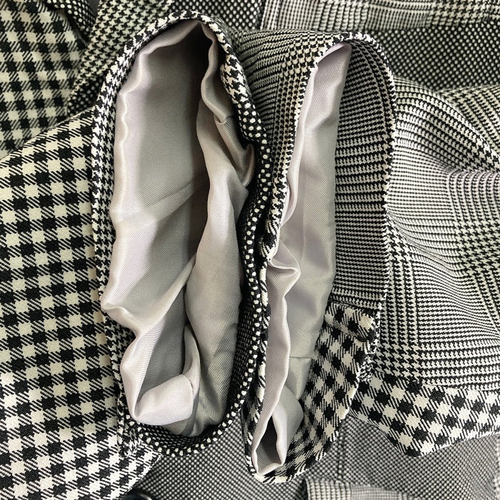 COMME des GARCONS HOMME コムデギャルソンオム HF-J040 AD2010 クレイジーチェックパターン 4つボタン テーラードジャケット ブラック sizeM 瑞穂店