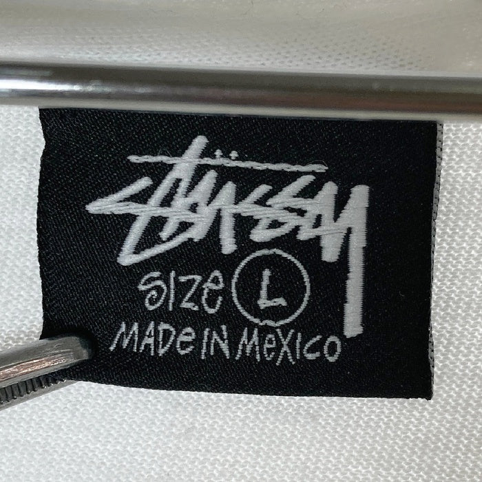 STUSSY ステューシー MIDNIGHT INSANITY グラフィック プリントTシャツ ホワイト sizeL ※シミあり 瑞穂店