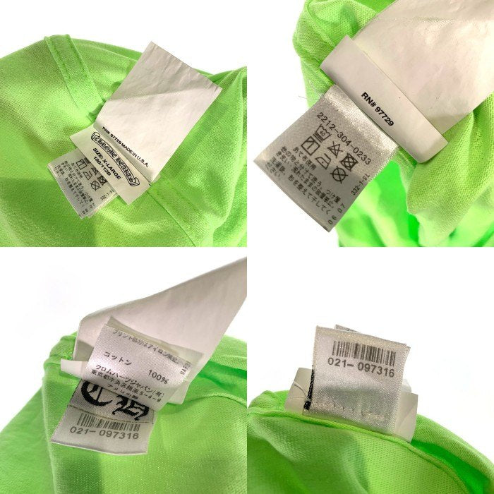 Chrome Hearts クロムハーツ POCKET L/S TEE ポケット ロングスリーブTシャツ フレイムプリント ライムグリーン Size XL 福生店