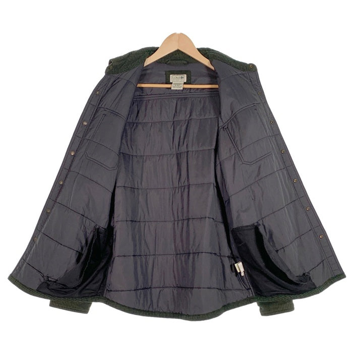 L.L.Bean エルエルビーン コットン 中綿 チェックシャツジャケット グリーン スナップボタン ID285281 Size M-R 福生店