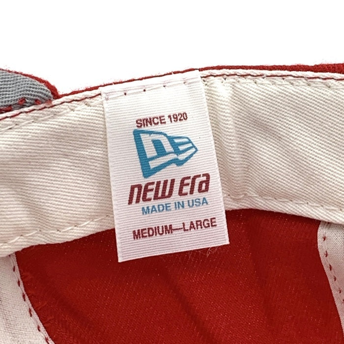 90's New Era ニューエラ NHL ニューヨーク・レンジャース スナップバック ベースボールキャップ レッド ウール USA製 Size M-L 福生店