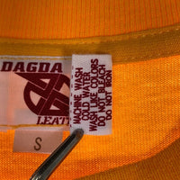 Dagda Leathers ダグダレザーズ プリントTシャツ 袖刺繡 イエロー 旧マッコイ 滝沢氏 2 Size S 福生店