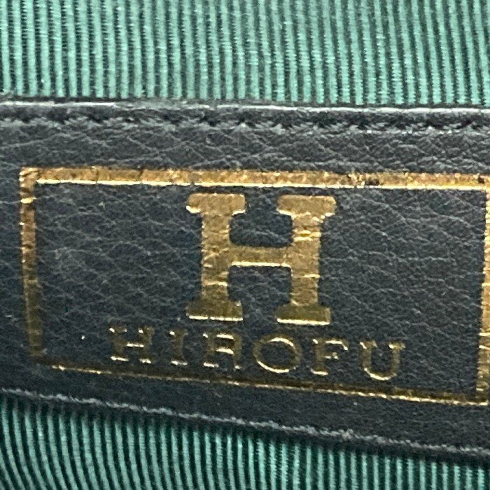 HIROHU ヒロフ レザー ミニリュック Hロゴ金具 巾着バッグ ブラック 瑞穂店