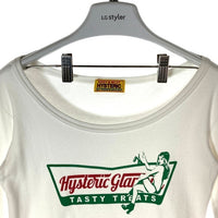 HYSTERIC GLAMOUR ヒステリックグラマー 01233CL01 TASTY TREATS 長袖カットソー ホワイト sizeF 瑞穂店