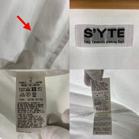 S'YTE サイト ヨウジヤマモト メッセージプリントシャツ ホワイト オープンカラー UT-B64-036 Size 3 福生店