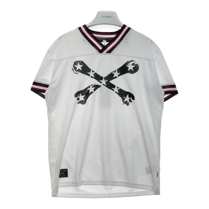 glamb グラム クロスボーン フットボールシャツ ホワイト GB16AT/SU12 Size 3 瑞穂店