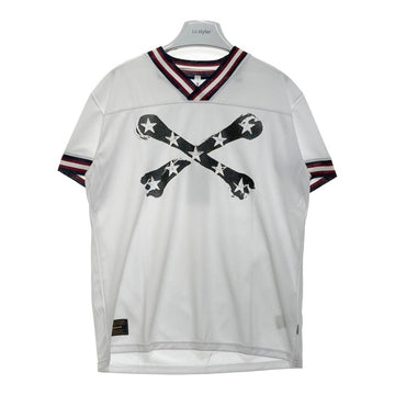 glamb グラム クロスボーン フットボールシャツ ホワイト GB16AT/SU12 Size 3 瑞穂店