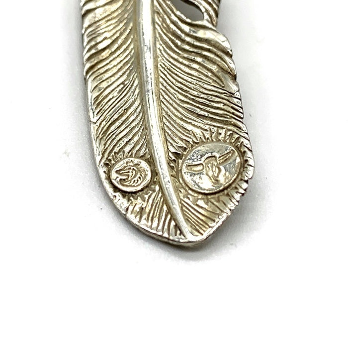 TADY&KING タディアンドキング 特大ハート 金縄ターコイズ SVフェザー 左向き ペンダントトップ シルバー Size Lサイズ (約64mm) 福生店