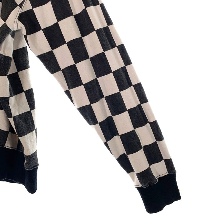 CAPTAINS HELM キャプテンズヘルム 24SS CHECKER HOODIE チェッカーフラッグ プルオーバースウェットパーカー ウォッシュ加工 ブラック ホワイト Size L 福生店