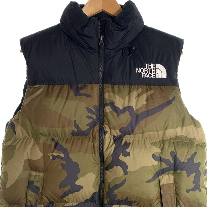 THE NORTH FACE ノースフェイス ヌプシ ナイロン ダウンベスト 迷彩 ウッドランドカモ ND91844 Size XL 福生店