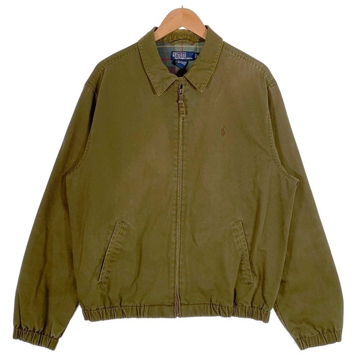 Polo by Ralph Lauren ポロバイラルフローレン ジップアップ スイングトップ ハリントン ジャケット オリーブ Size L 福生店