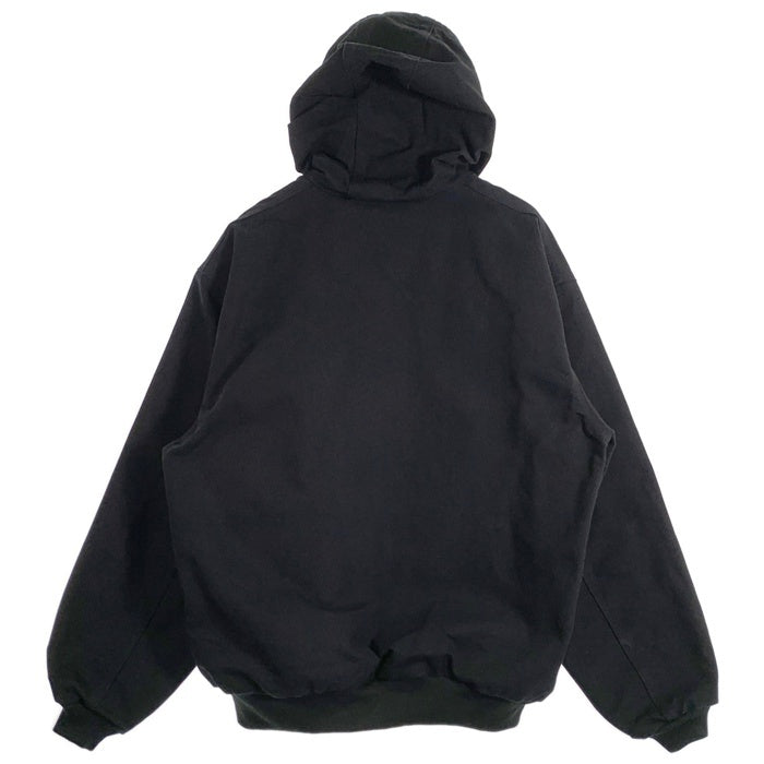 Carhartt カーハート Duck Active Jacket ダック アクティブジャケット ジップアップパーカー ブラック J131-BLK USA製 Size XL-R 福生店