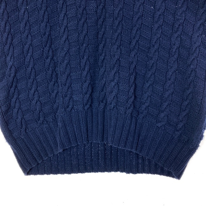 Polo Ralph Lauren ポロ ラルフローレン HAND KNIT コットン ケーブルニット セーター ネイビー sizeL 瑞穂店