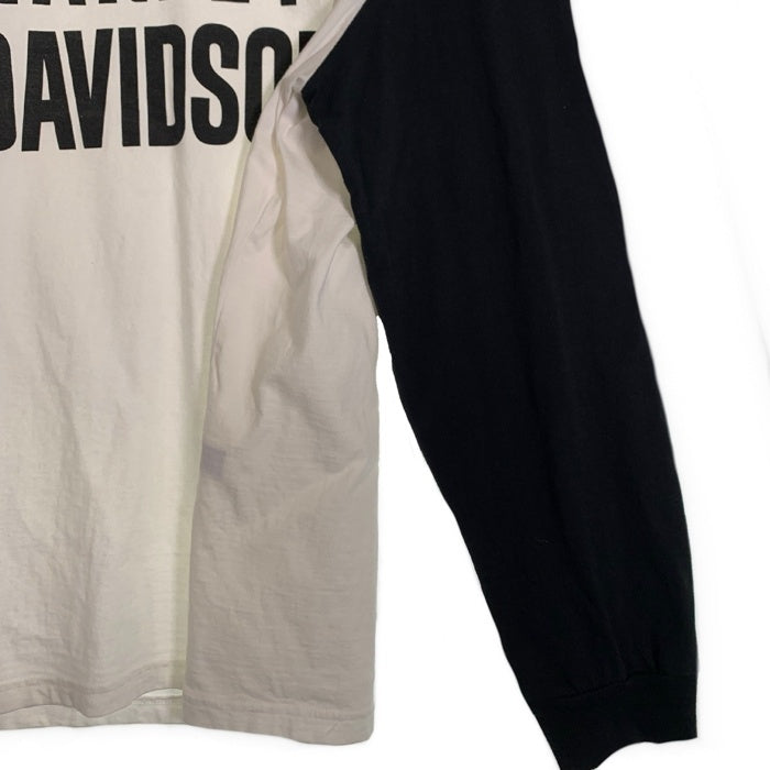 Harley-Davidson ハーレーダビッドソン プリント ロングスリーブTシャツ ホワイト ブラック 99092-24VM Size XL 福生店