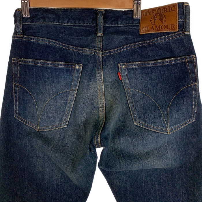 HYSTERIC GLAMOUR ヒステリックグラマー USED/ダメージ加工 スタッズ ストレートデニムパンツ インディゴ 02191AP20 Size 29 福生店