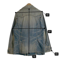 TMT ティーエムティー ダメージ/ウォッシュ加工 デニムピーコート ジャケット インディゴ TUK-F1206 Size L 福生店