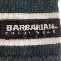 BARBARIAN バーバリアン ボーダー ロングTシャツ ブラック×ホワイト sizeL※全体的に色褪せあり 瑞穂店