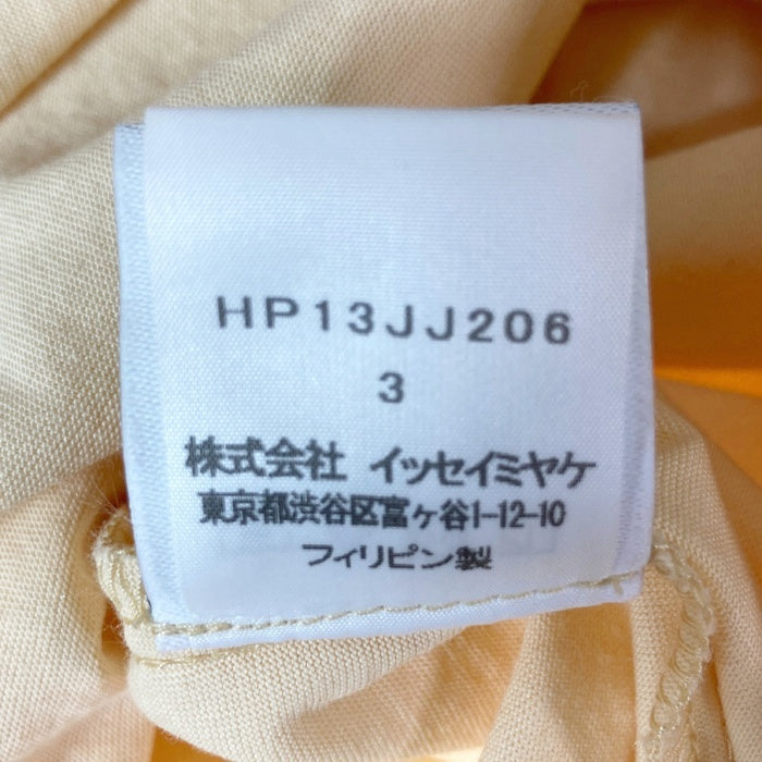 HOMME PLUISSE ISSEY MIYAKE オムプリッセ イッセイ ミヤケ HP13JJ206 長袖 ロングシャツ イエロー size3 瑞穂店