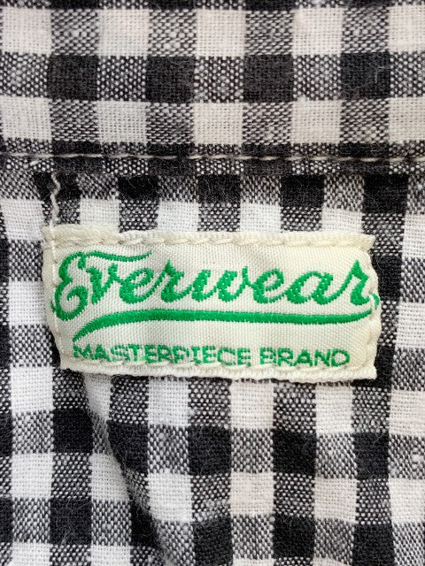 Everwear ギンガムチェック ワークシャツ MASTERPIECE マスターピース ブラック ホワイト Size M 福生店