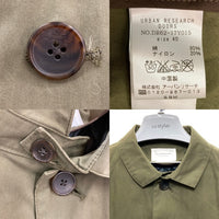 URBAN RESEARCH DOOR アーバンリサーチドア キルティングライナー付き ステンカラーコート カーキ size40 瑞穂店