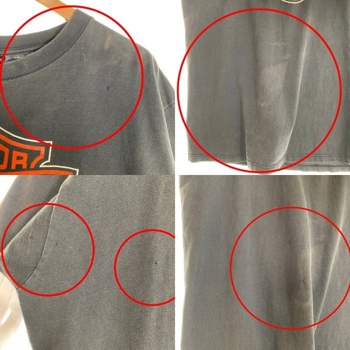 90's~ HARLEY DAVIDSON ハーレーダビッドソン バー&シールド イーグル プリントTシャツ ブラック 1999コピーライト Size XL 福生店