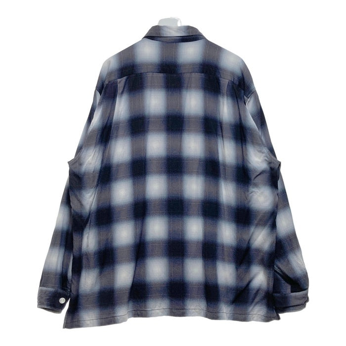 HOUSTON ヒューストン オンブレチェックシャツ レーヨン 長袖 ブラック 41188 Size XXL 瑞穂店