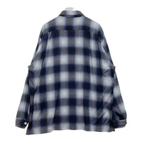 HOUSTON ヒューストン オンブレチェックシャツ レーヨン 長袖 ブラック 41188 Size XXL 瑞穂店