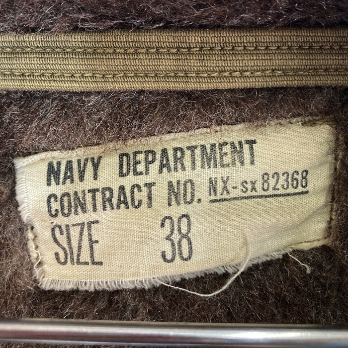 US NAVY アメリカ海軍 40's N-1 デッキジャケット コの字タロン アルパカ USNステンシル カーキ size38 瑞穂店