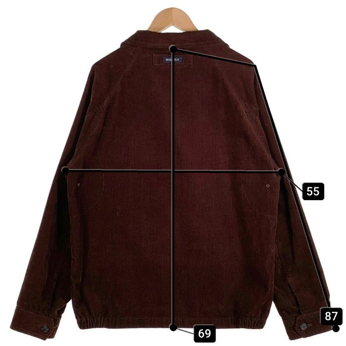 NAUTICA ノーティカ コーデュロイ ジップアップ ブルゾン ブラウン NMJ6201 Size XL 福生店