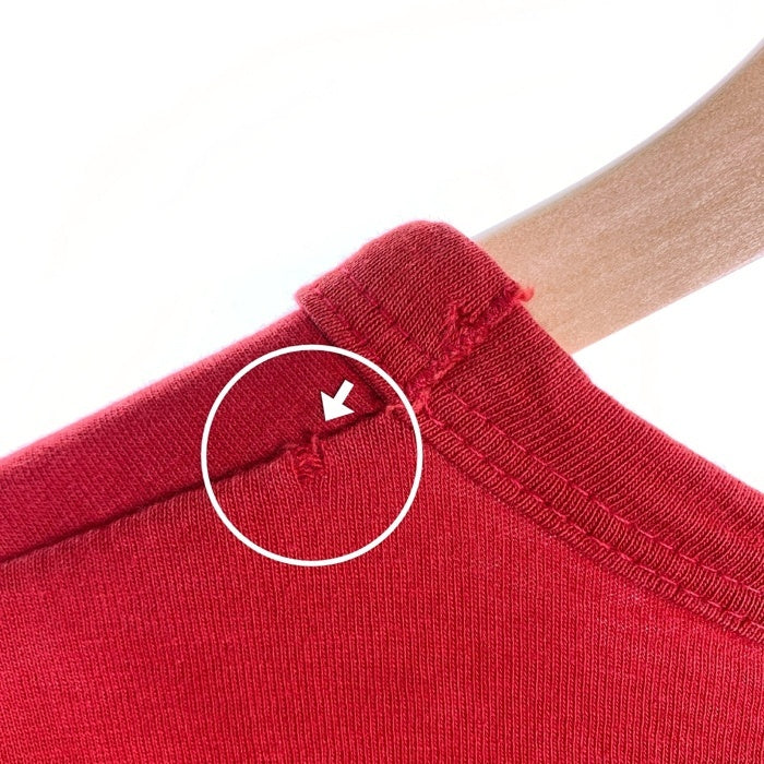 70's Champion チャンピオン BELMONT ABBEY COLLEGE リバーシブルTシャツ レッド ホワイト USA製 バータグ Size L 福生店